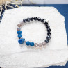 Elastic Bracelet with Blue Lava