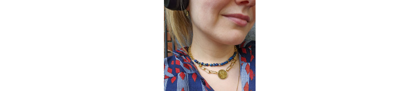 Upcycled Coin and Agate Layered Necklace