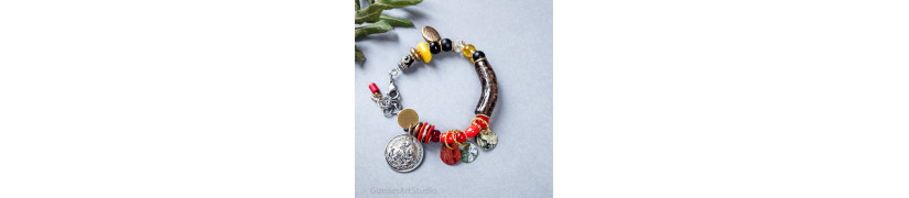 Bohemian Bracelet with Semi-Precious Stones