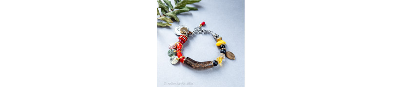 Bohemian Bracelet with Semi-Precious Stones