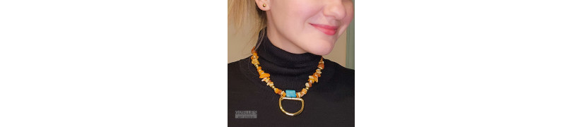 Reclaimed Raw Amber Necklace