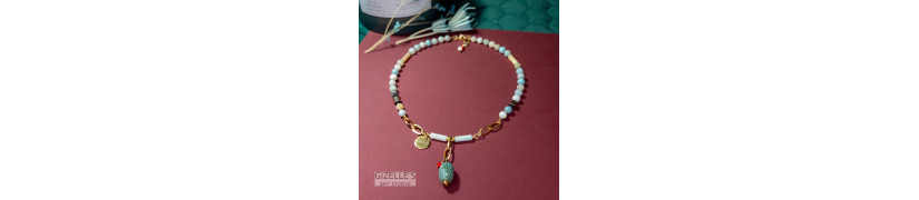 Teal Green Amazonite Necklace