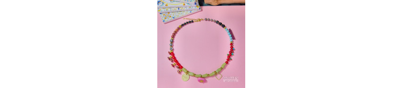 Gemstones and Glass Beads Necklace