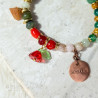 Gemstone Bracelet with a Button