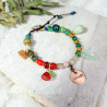 Gemstone Bracelet with a Button