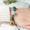 Gemstone Bracelet with a Button