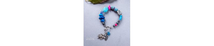 Blue Upcycled Bracelet