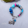 Blue Upcycled Bracelet