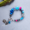 Blue Upcycled Bracelet