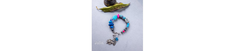 Blue Upcycled Bracelet