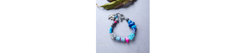 Blue Upcycled Bracelet