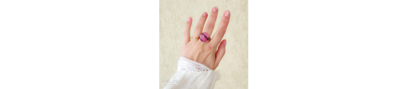 Pink Agate Stretch Ring