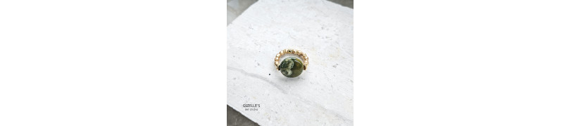Green Rhyolite Stretch Ring