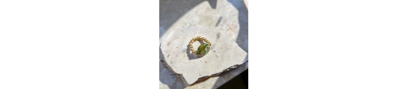 Green Rhyolite Stretch Ring