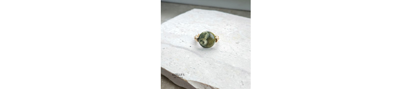 Green Rhyolite Stretch Ring