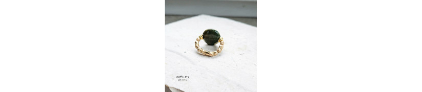 Green Rhyolite Stretch Ring