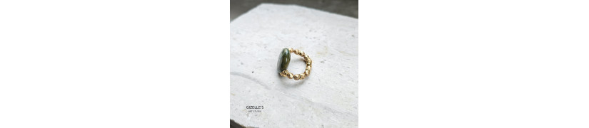 Green Rhyolite Stretch Ring