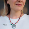 Różowy Naszyjnik Boho z Rodonitem