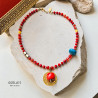 Naszyjnik RED ROYAL – czerwone agaty i vintage detal | Gizelle’s Naszyjnik RED ROYAL – czerwone agaty i vintage detal | Gizelle’s