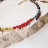 Ręcznie wykonany naszyjnik HALKA z jadeitu, agatu i szkła artystycznego. Kolorowa biżuteria handmade z elementami z odzysku i wy Ręcznie wykonany naszyjnik HALKA z jadeitu, agatu i szkła artystycznego. Kolorowa biżuteria handmade z elementami z odzysku i wy