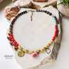 Ręcznie wykonany naszyjnik HALKA z jadeitu, agatu i szkła artystycznego. Kolorowa biżuteria handmade z elementami z odzysku i wy Ręcznie wykonany naszyjnik HALKA z jadeitu, agatu i szkła artystycznego. Kolorowa biżuteria handmade z elementami z odzysku i wy