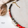 Ręcznie wykonany naszyjnik HALKA z jadeitu, agatu i szkła artystycznego. Kolorowa biżuteria handmade z elementami z odzysku i wy Ręcznie wykonany naszyjnik HALKA z jadeitu, agatu i szkła artystycznego. Kolorowa biżuteria handmade z elementami z odzysku i wy