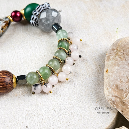 Bransoletka JOY – kolorowa bransoletka handmade z napisem