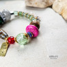 Bransoletka JOY – kolorowa bransoletka handmade z napisem Bransoletka JOY – kolorowa bransoletka handmade z napisem