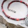 Różowy Naszyjnik Boho z Rodonitem Różowy Naszyjnik Boho z Rodonitem