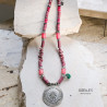 Różowy Naszyjnik Boho z Rodonitem Różowy Naszyjnik Boho z Rodonitem