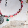 Różowy Naszyjnik Boho z Rodonitem Różowy Naszyjnik Boho z Rodonitem