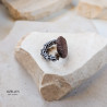Pierścionek Elastyczny Brownie – lawa wulkaniczna i szkło Pierścionek Elastyczny Brownie – lawa wulkaniczna i szkło
