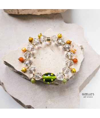 Bransoletka Lucky Charms – perły, jaspis i szkło
