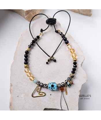 Naszyjnik MOYO – artystyczna biżuteria handmade z sercem z mosiądzu | Gizelle’s