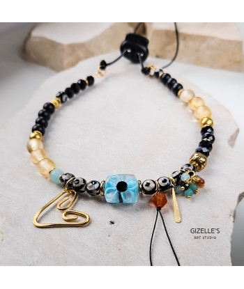 Naszyjnik MOYO – artystyczna biżuteria handmade z sercem z mosiądzu | Gizelle’s