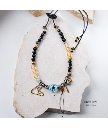 Naszyjnik MOYO – artystyczna biżuteria handmade z sercem z mosiądzu | Gizelle’s