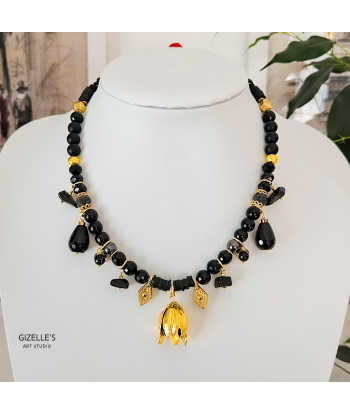 Naszyjnik Szeptem Do Mnie Mów – onyks i złote detale