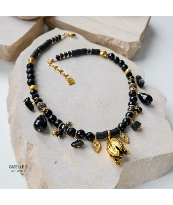 Naszyjnik Szeptem Do Mnie Mów – onyks i złote detale