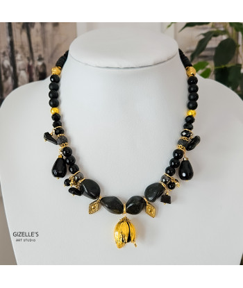 Naszyjnik Szeptem Do Mnie Mów – onyks i złote detale