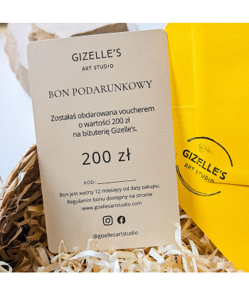 Bon podarunkowy tradycyjny| Gizelle's Art Studio