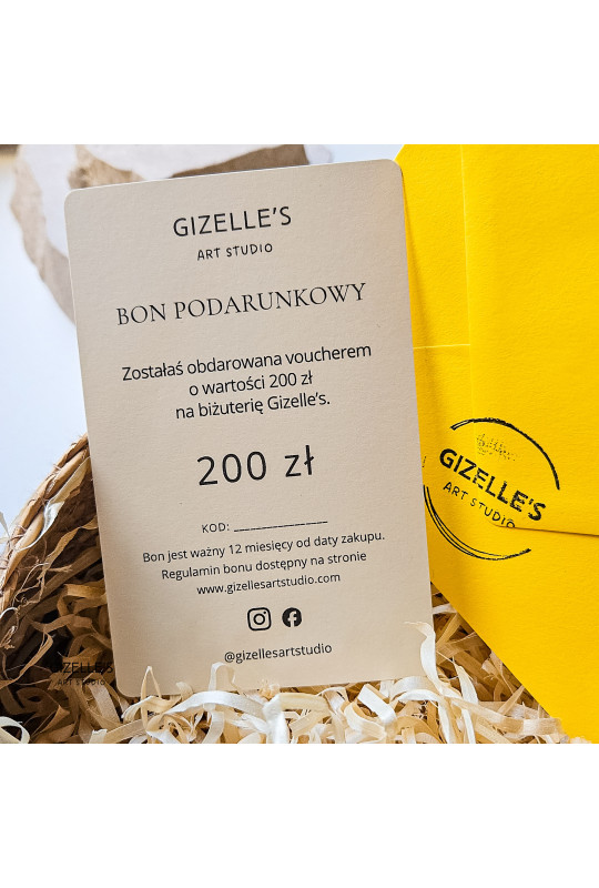 Bon podarunkowy tradycyjny| Gizelle's Art Studio