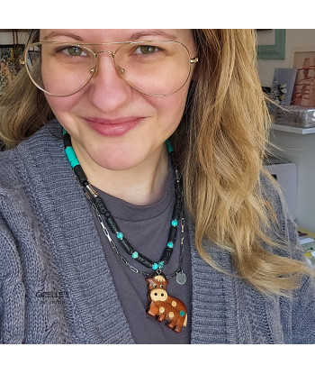 Naszyjnik Milky Way – lawa wulkaniczna, turkus | autorska biżuteria handmade