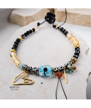 Naszyjnik MOYO – artystyczna biżuteria handmade z sercem z mosiądzu | Gizelle’s