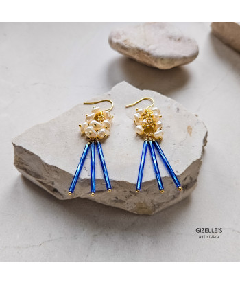 Lumière – długie kolczyki ze szkła i perełek