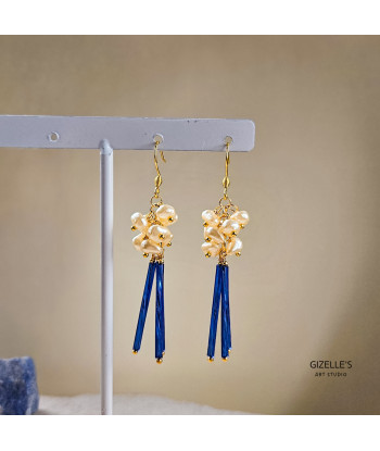 Lumière – długie kolczyki ze szkła i perełek