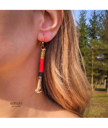 Kolczyki PATYKI DE LUXE - naturalne gałązki dębowe