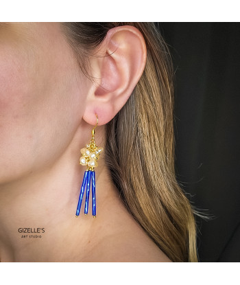 Lumière – długie kolczyki ze szkła i perełek