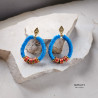 Kolczyki NOLA – niebieskie, wyraziste, handmade