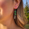 Kolczyki MANAMANA - zielony howlit i metalowe detale