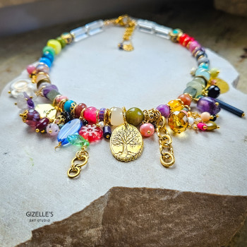 Bogaty Candy Jar – kolorowy naszyjnik artystyczny